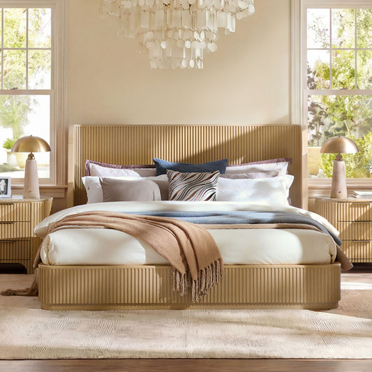 Braise Platform Bed-NATURAL