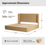 Braise Platform Bed-NATURAL