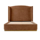 Estela Platform Bed-CARAMEL