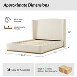 Estela Platform Bed-IVORY