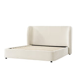 Alza Upholstered Bed-KB-BEIGE
