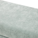 Diana 57" Wide Modern Chenille Upholstered Bench with Piped Edges and Foam Cushion