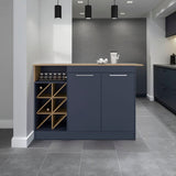 TUHOME Lugano Kitchen Island with Spacious Countertop, Open Shelves and Side Bottle Compartments, Multi-Use Storage and Prep Station for Modern Kitchens, Functional Organization for Cooking Essentials and Everyday Home Use