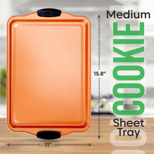 Medium Cookie Sheet -Commercial Grade Restaurant Quality Metal Bakeware, Compatible With Models: Ncsbs3S45, Nc5Pcs (Copper)
