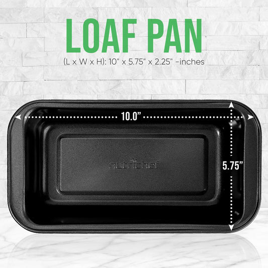 Non-Stick Loaf Pan - Deluxe Nonstick Gray Coating Inside And Outside, Compatible With Model: Ncbs10S (Black)