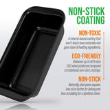 Non-Stick Loaf Pan - Deluxe Nonstick Gray Coating Inside And Outside, Compatible With Model: Ncbs10S (Black)