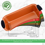 Non-Stick Loaf Pan - Flexible Nonstick Carbon Steel With Blue Silicone Handles, Compatible With Models: Ncsbs54S, Ncsbs52S (Copper)