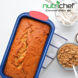 Non-Stick Loaf Pan - Deluxe Nonstick Blue Coating Inside And Outside With Red Silicone Handles, Compatible With Models: Ncsbsbl10, Ncsbsbl8, Ncsbsbl6 (Blue)