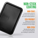Medium Cookie Sheet - Non-Stick Bake Trays With Black Coating Inside & Outside, Compatible With Model: Nczk3B (Gray)