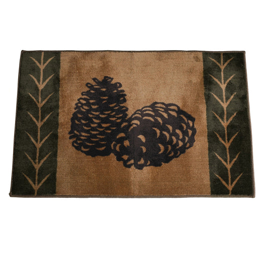 Pine Cone Kitchen/Bath Rug, 2 MOQ