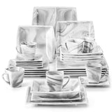 Blance Marble Grey 30 Piece Dinnerware Set