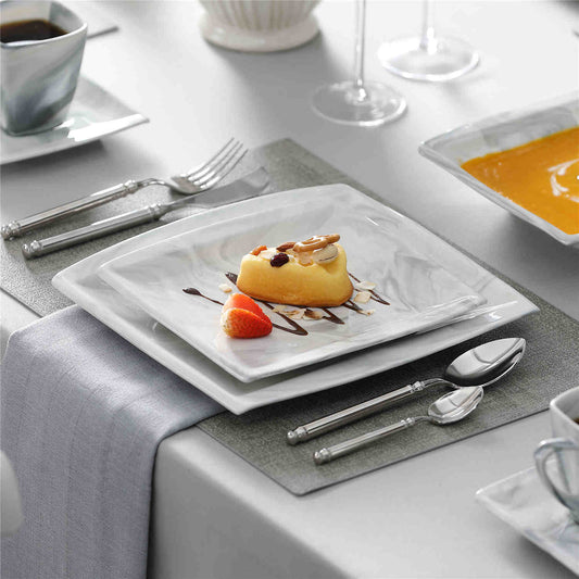 Blance Marble Grey 30 Piece Dinnerware Set