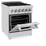 ZLINE 24" Professional Dual Fuel Range, Black Matte door, RA-BLM-24