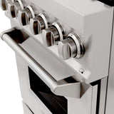 ZLINE 24" Professional Dual Fuel Range, Black Matte door, RA-BLM-24
