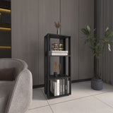 TUHOME Eco 39" Tall Four-Tier Bookcase with Open Shelves, Modern Vertical Storage Cabinet for Living Room, Bedroom or Office, Compact Display Unit for Books, Décor and Everyday Organization with Clean Contemporary Design