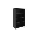 TUHOME Bellagio 40" Tall Four-Tier Base Cabinet with Six Open Cubbies, Modern Storage Unit for Home or Office Organization, Freestanding Organizer for Books, Décor, Supplies and Everyday Essentials with Contemporary Design