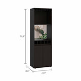 Tuhome Prana Bar Cabinet with Two Shelves, Five Built-In Wine Rack, Double Door Cabinet, Light Oak Finish for Living Room or Home Bar