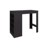 Greer Counter Table with 4 Storage Shelves, Compact Home Bar for Dining Room or Kitchen, Space-Saving Modern Design with Vertical Shelving for Bottles and Glassware Storage, Stylish Entertaining Furniture