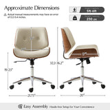 Yves Adjustable Seat Height Swivel Office Chair with Ergonomic Design