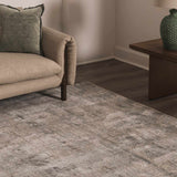 Fallin Gray Thick Luxe Abstract Striped Rug
