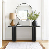 Baguette 60" Modern Oval Solid Wood Console Table