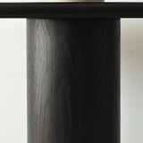 Baguette 70" Oval Black Solid Wood Console Table
