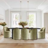 Baguette & Doris 86.5" Black Rectangle Dining Table Set for 8 (9-Piece)