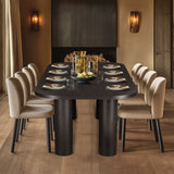 Baguette 86.5" Modern Rectangle Oak Large Dining Table