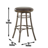 Bali 30" Backless Bar Stool, Swivel, Gray