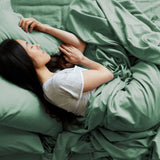 Bamboo Fitted Sheet - Seaglass
