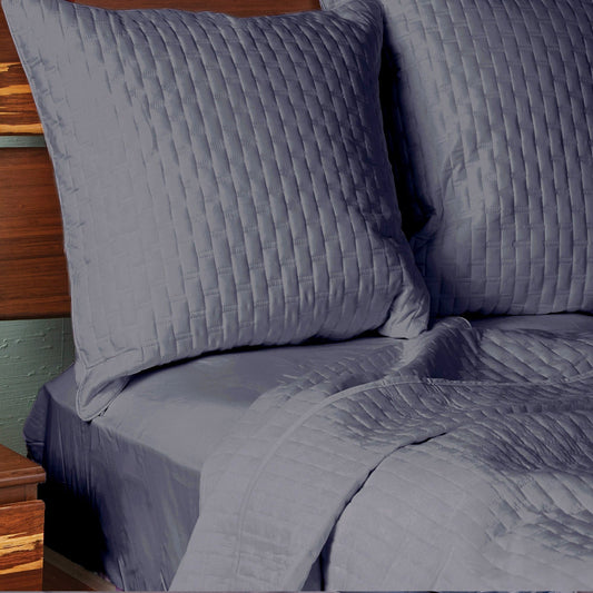 Bamboo Quilted Euro Sham 1 Piece - Platinum
