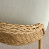 Barcelona Beige Rattan Upholstered Dining Chair (Set of 4)