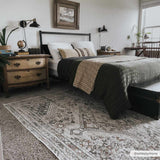 Barny Beige Flat Pile Washable Rug