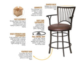 Bayview 24" Counter Stool, Swivel
