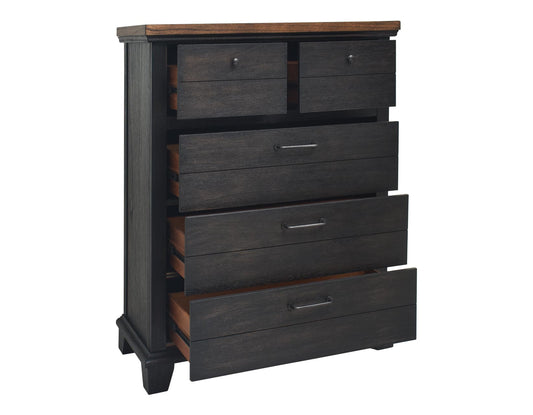 Bear Creek Brown  4-Piece Queen Set (Q Bed/NS/Dresser/Mir)