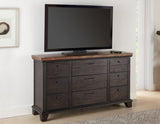 Bear Creek Brown  4-Piece King Set (King Bed/NS/Dresser/Mir)