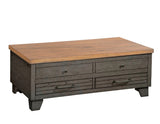 Bear Creek 3-Piece Lift-Top Cocktail Set, Brown (Lift-Top Cocktail & 2 End Tables)
