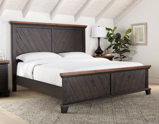 Bear Creek Brown  4-Piece King Set (King Bed/NS/Dresser/Mir)