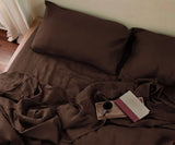 Brown Linen Sheet Set