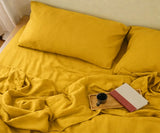 Mustard Linen Sheet Set