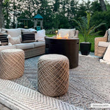 Beige Charcoal Areli Outdoor Area Rug