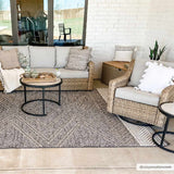 Beige Charcoal Areli Outdoor Area Rug