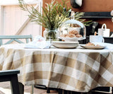 Beige Round Tablecloth - 60 Inch