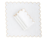 Beige Scalloped Edge Napkins - LongWave