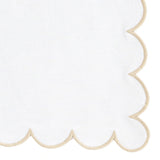 Beige Scalloped Edge Napkins - LongWave
