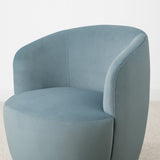 Bella Modern Small Velvet Swivel Barrel Chair (1-Piece)