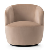 Bella Modern Small Velvet Swivel Barrel Chair (1-Piece)