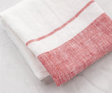 Red Belgian Linen Tea Towels - Set of 2