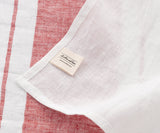 Red Belgian Linen Tea Towels - Set of 2