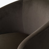 Bella Modern Small Velvet Swivel Barrel Chair (1-Piece)